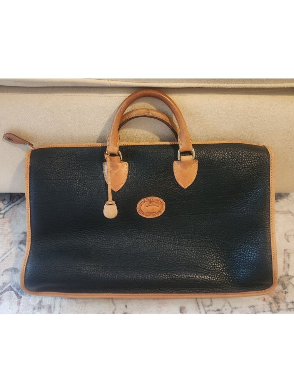 Dooney & Bourke Black - Brown Leather R37 Portfolio Brief Collection